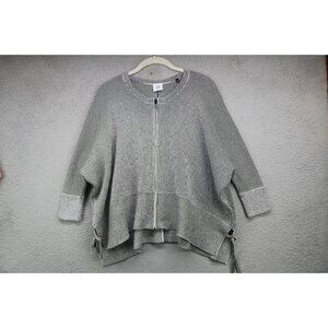 Cabi Striped Cropped Dolman Sleeves Cupid's Cardigan-XS-TP-Full Zip-Boho